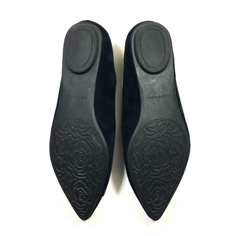Taryn Rose Fiona Black Suede Flat - Picture 7 of 8